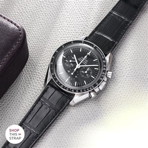 omega alligator strap speedmaster|omega speedmaster replacement strap.